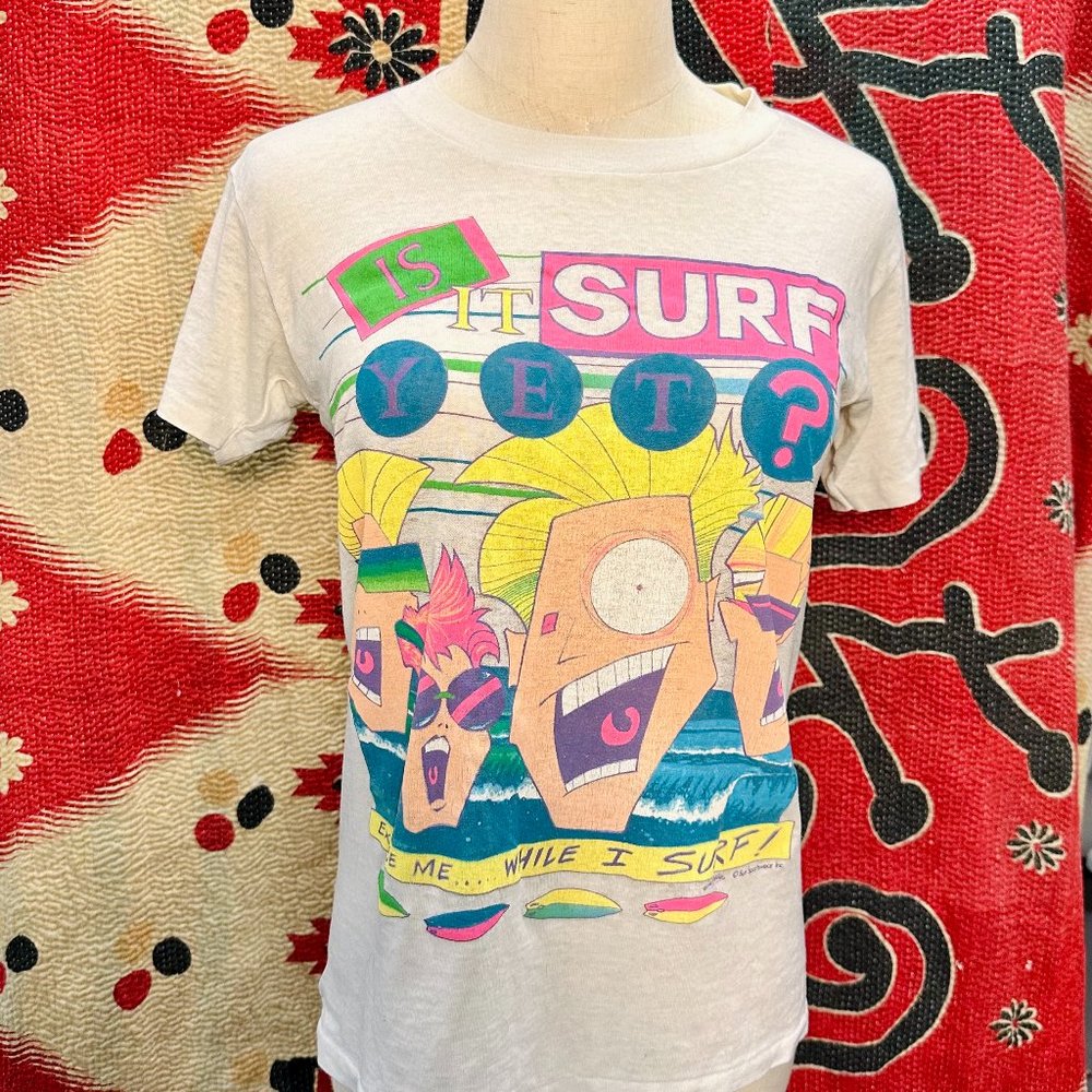 Vintage Thin Single Stitch Surf 90s T-Shirt Size S